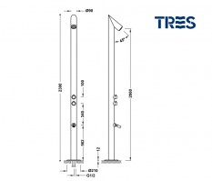 MEDIDAS COLUMNA DUCHA PARA JARDIN-PISCINA TRES